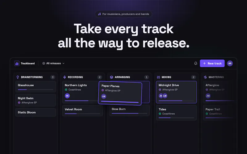 Trackboard screenshot 1