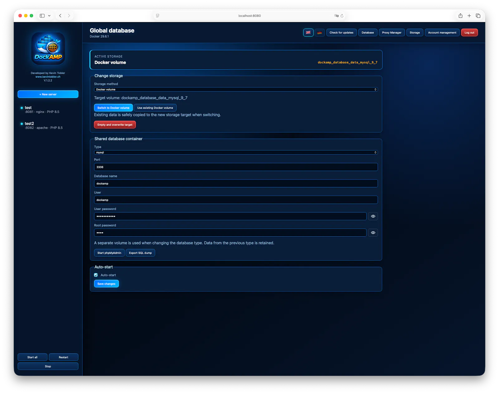 DockAMP Webstack Manager for Docker screenshot 10