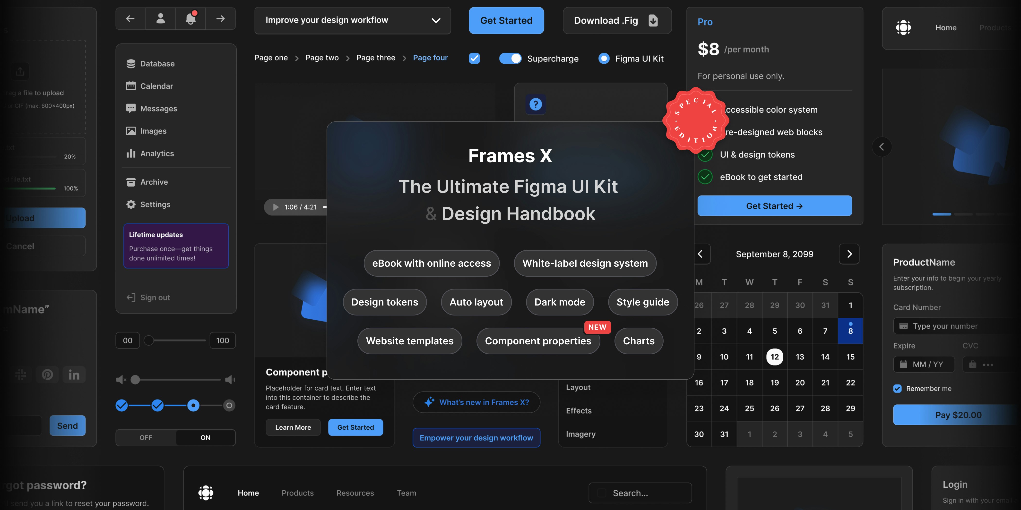 frames-x – Figma 的 UI 套件和设计手册 – 搞英语 → 看世界