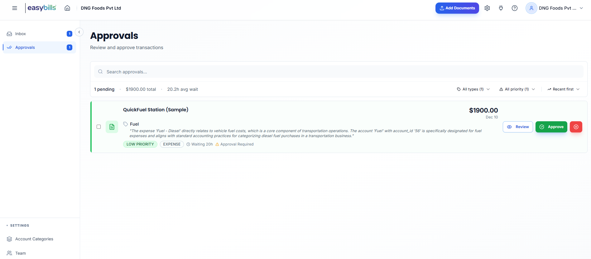 EasyBills - Product Hunt launch logo