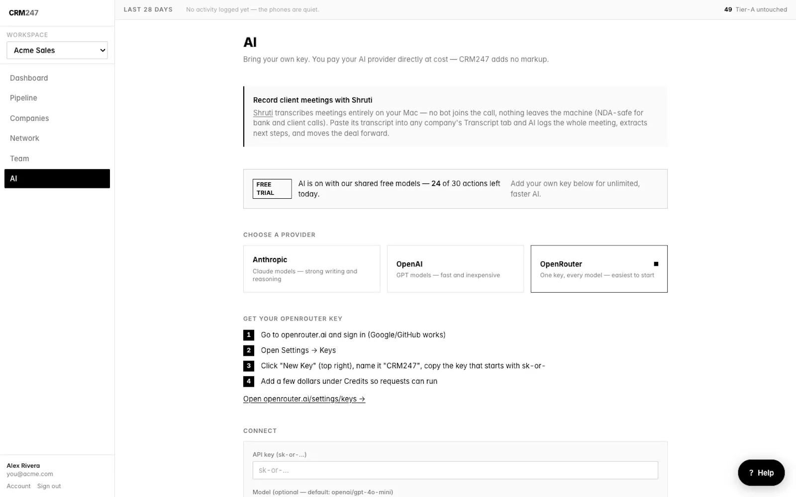 CRM247 screenshot 2