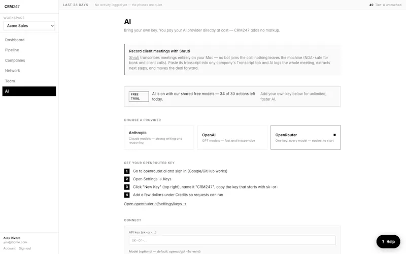 CRM247 screenshot 2