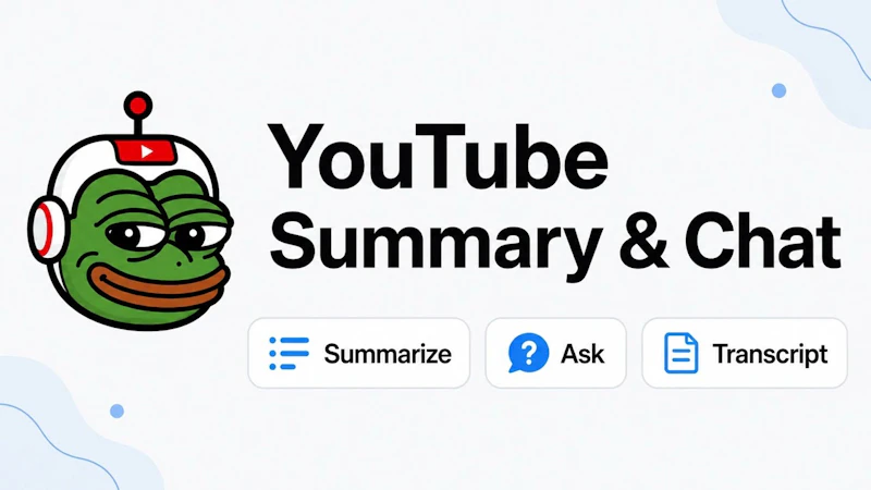 CyFrog: Youtube Summary & Chat screenshot 1 (video preview)