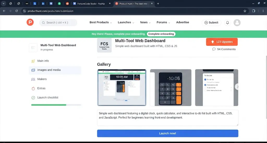 Multi-Tool Web Dashboard