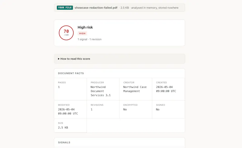 Tamperlens screenshot 2