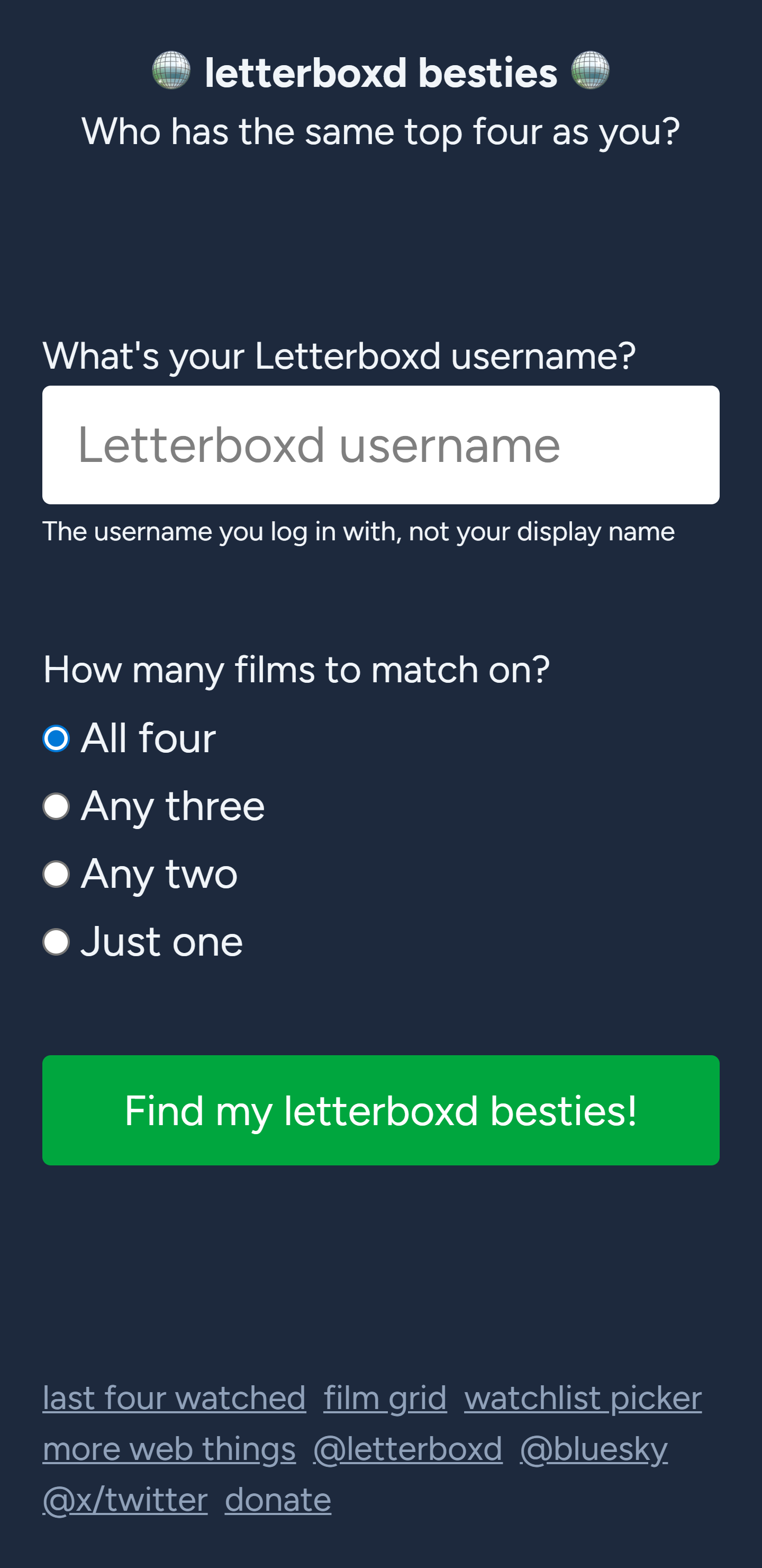 LetterBoxd Besties - Trova gli amici LetterBoxd che amano gli stessi film media 2