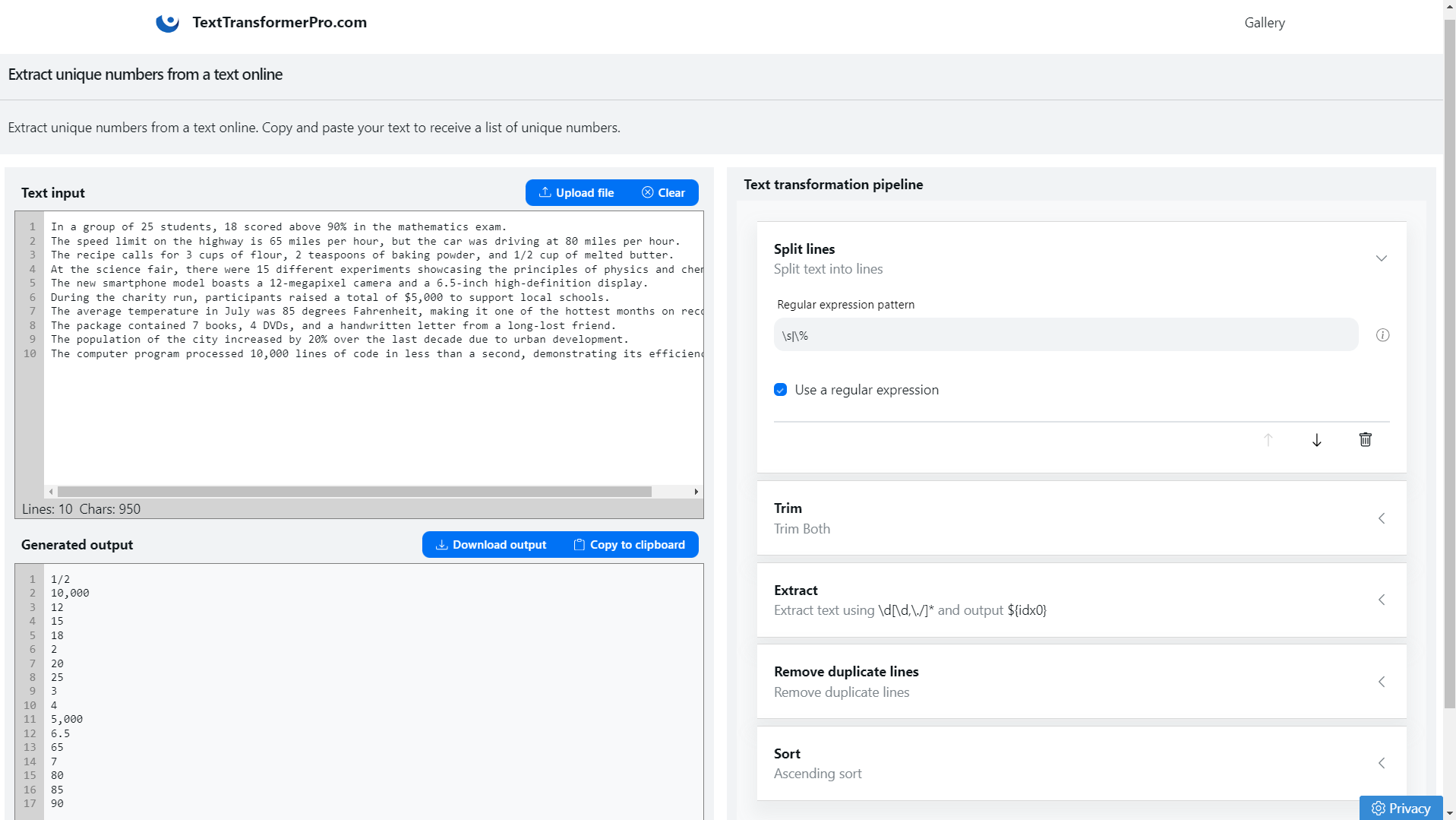 TextTransformerPro.com - เป็นบริการเว็บฟรีเพื่อสร้างไปป์ไลน์การประมวลผลข้อความ media 3