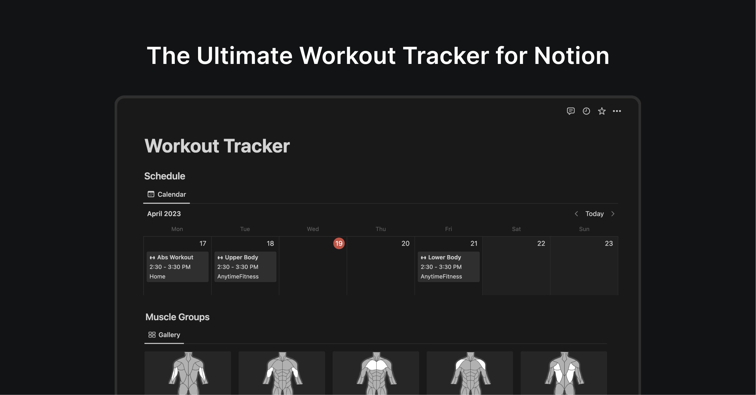 startuptile Notion Workout Tracker-Track your gym workouts in Notion