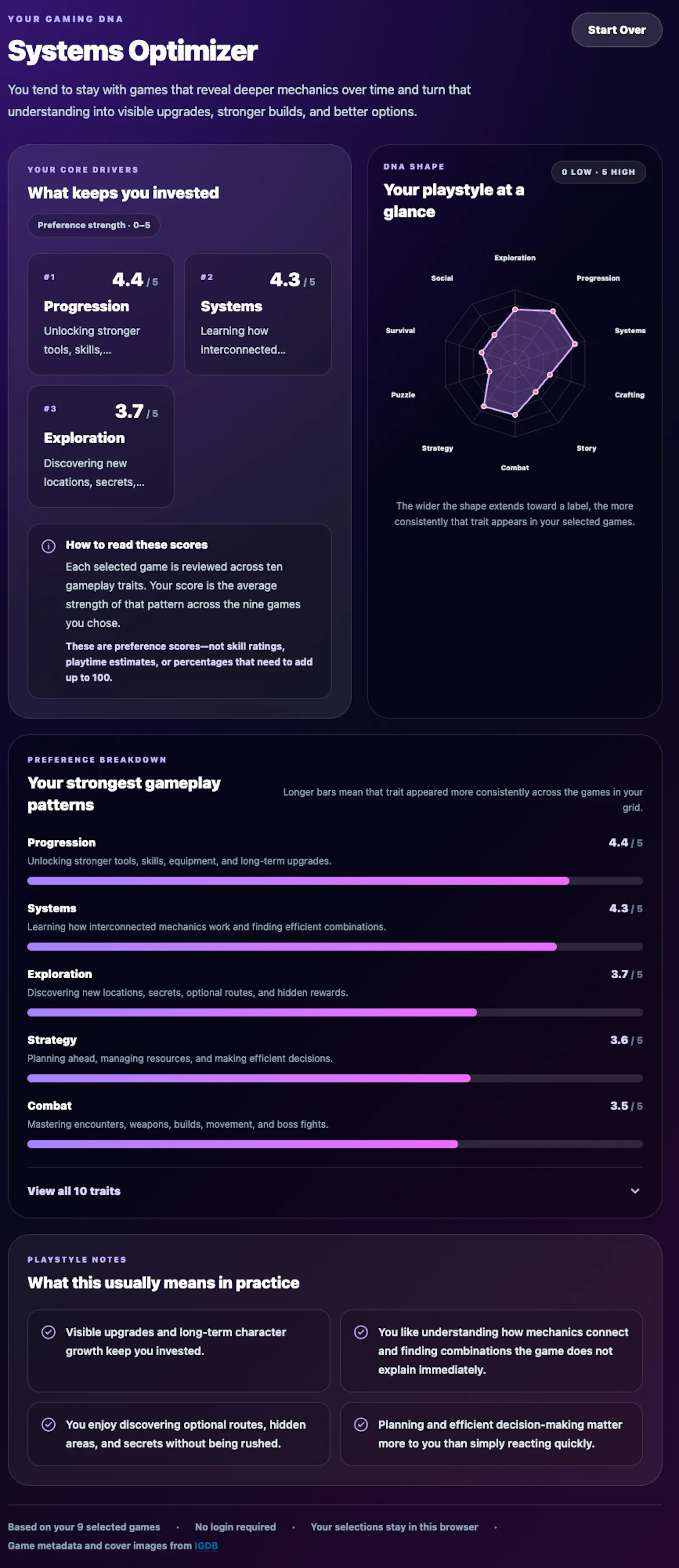 Game DNA screenshot 1