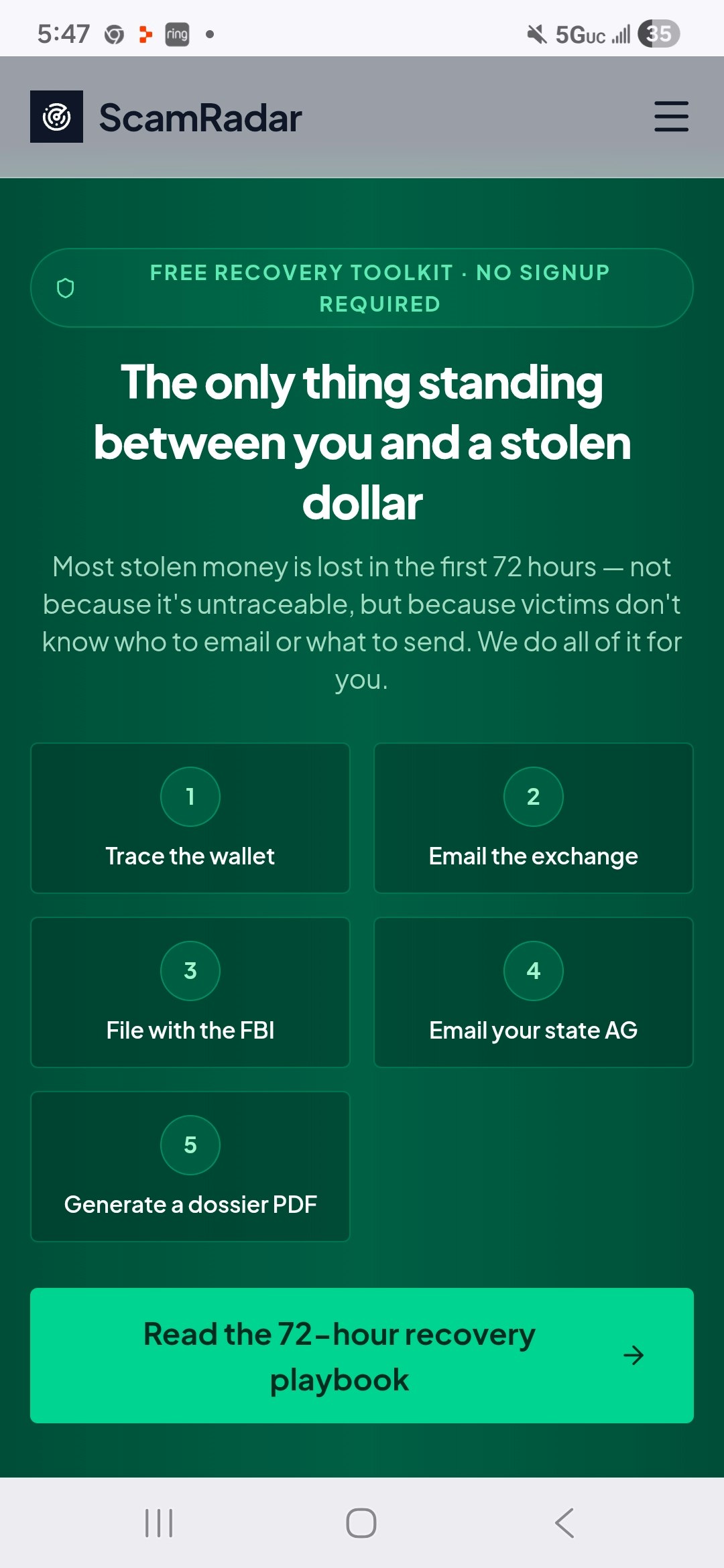 ScamRadar gallery image