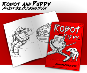 Robot and Puppy: The Coloring Book #1