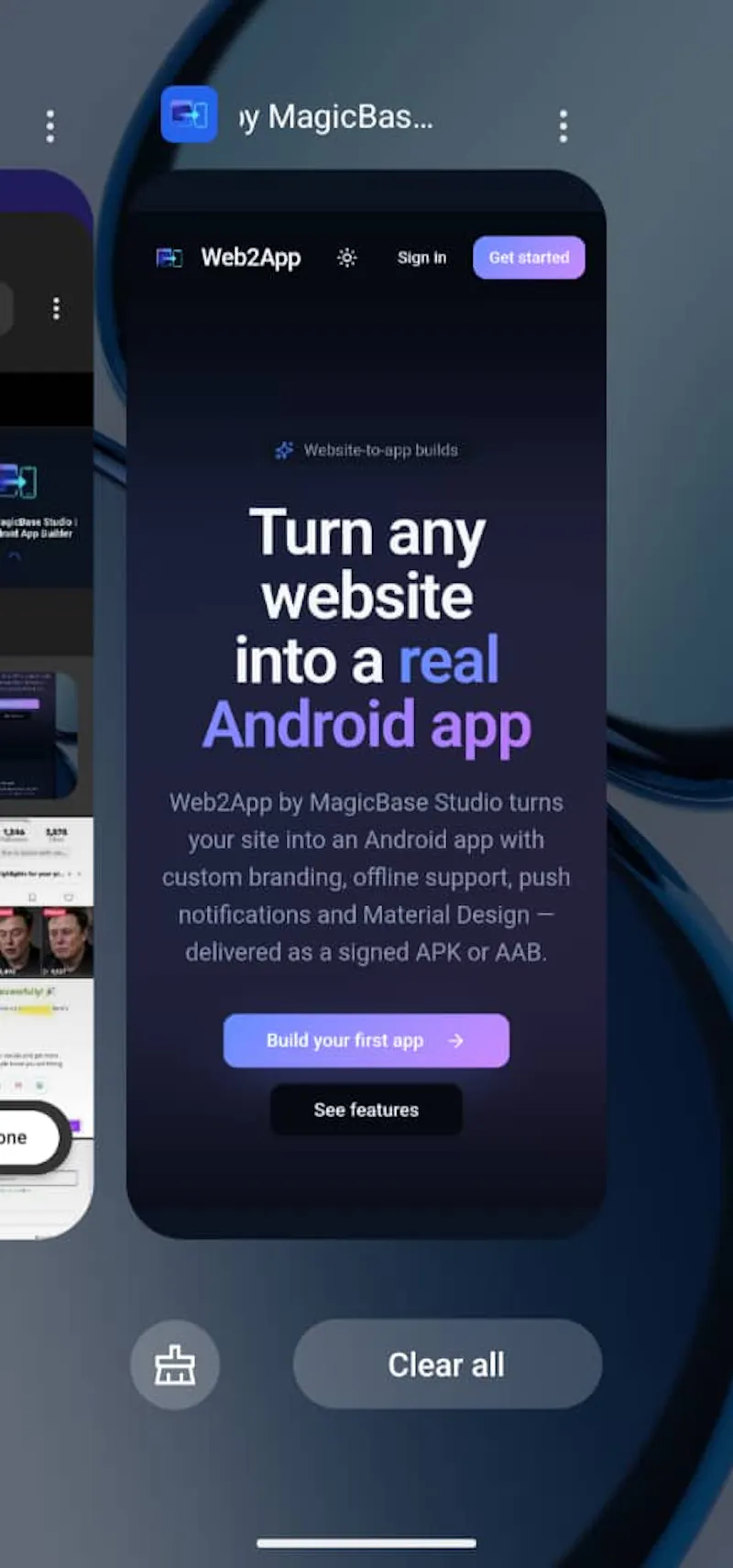 Web2App by MagicBase Studio screenshot 1