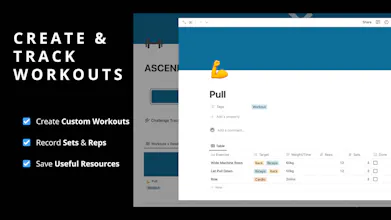 Notion Fitness Tracker - ASCEND Template gallery image