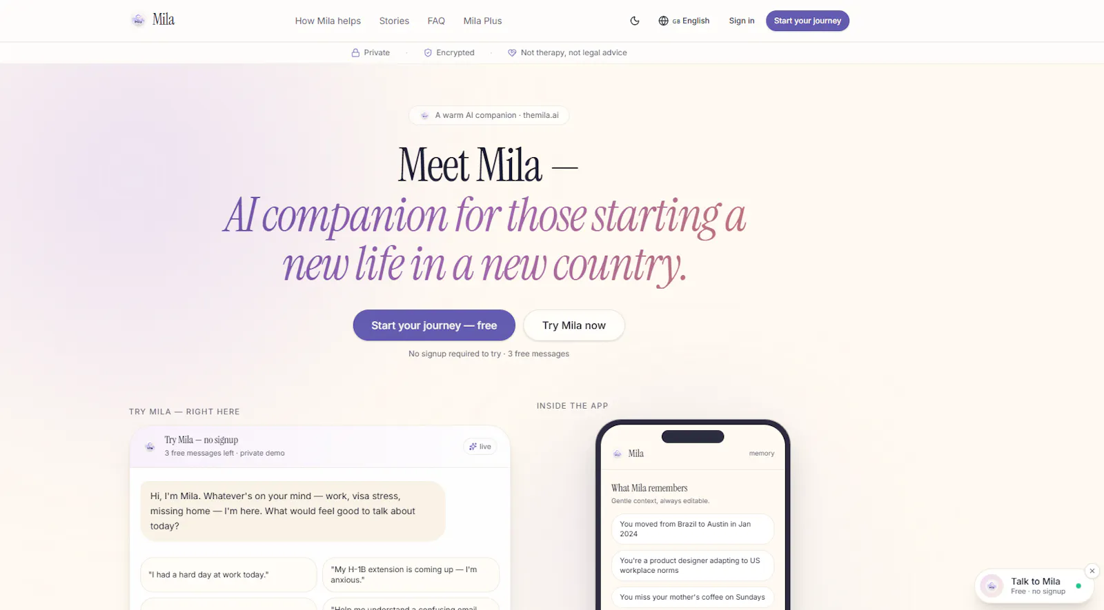 Mila AI Companion screenshot 2