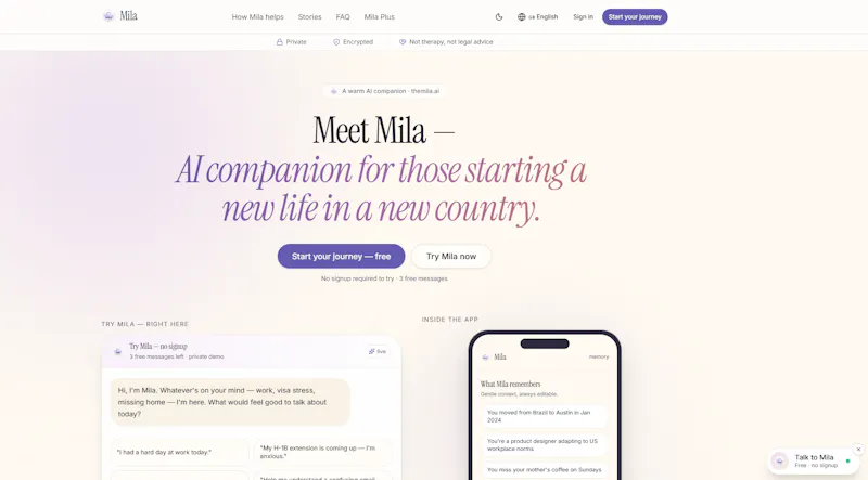 Mila AI Companion screenshot 2