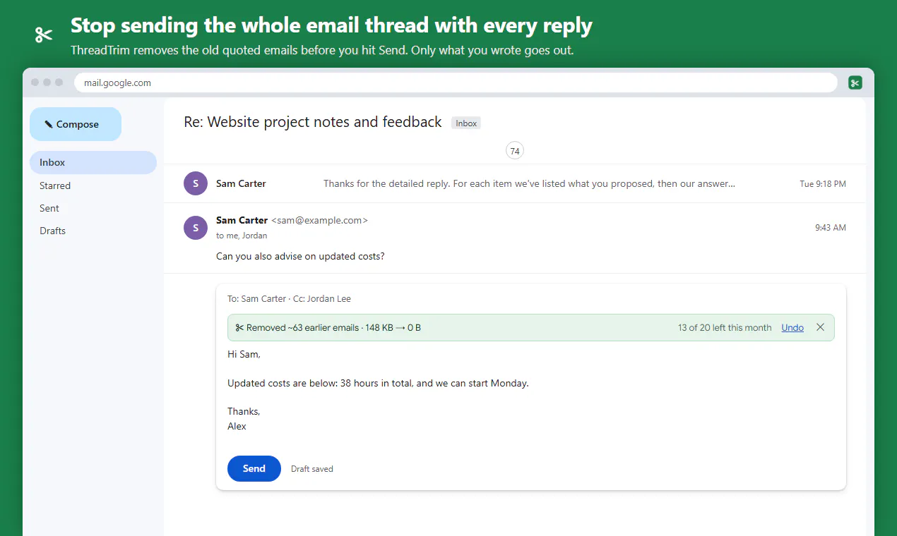 ThreadTrim for Gmail gallery image