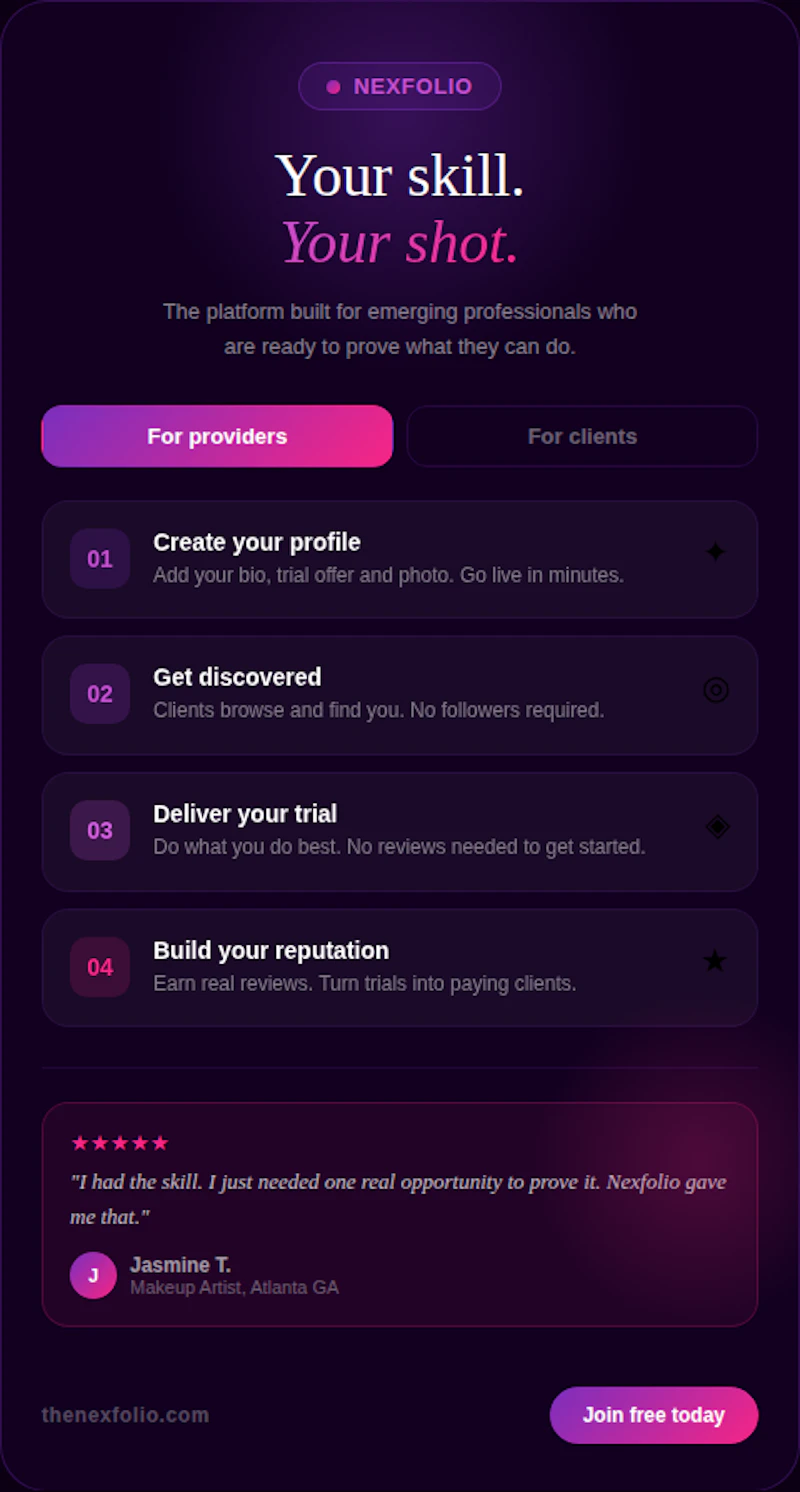 Nexfolio screenshot 2