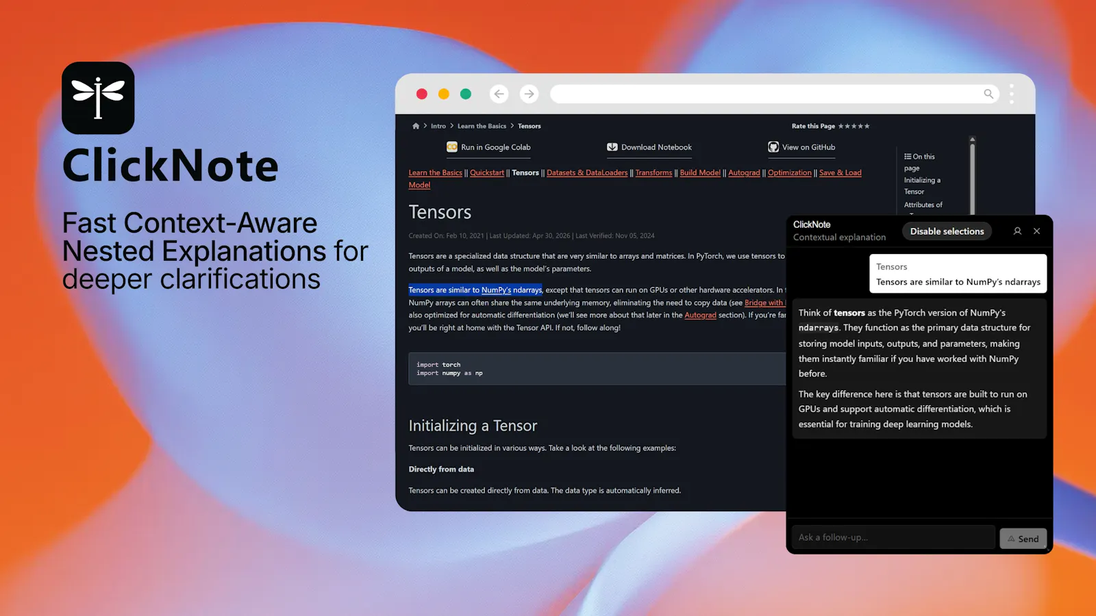 ClickNote screenshot 2