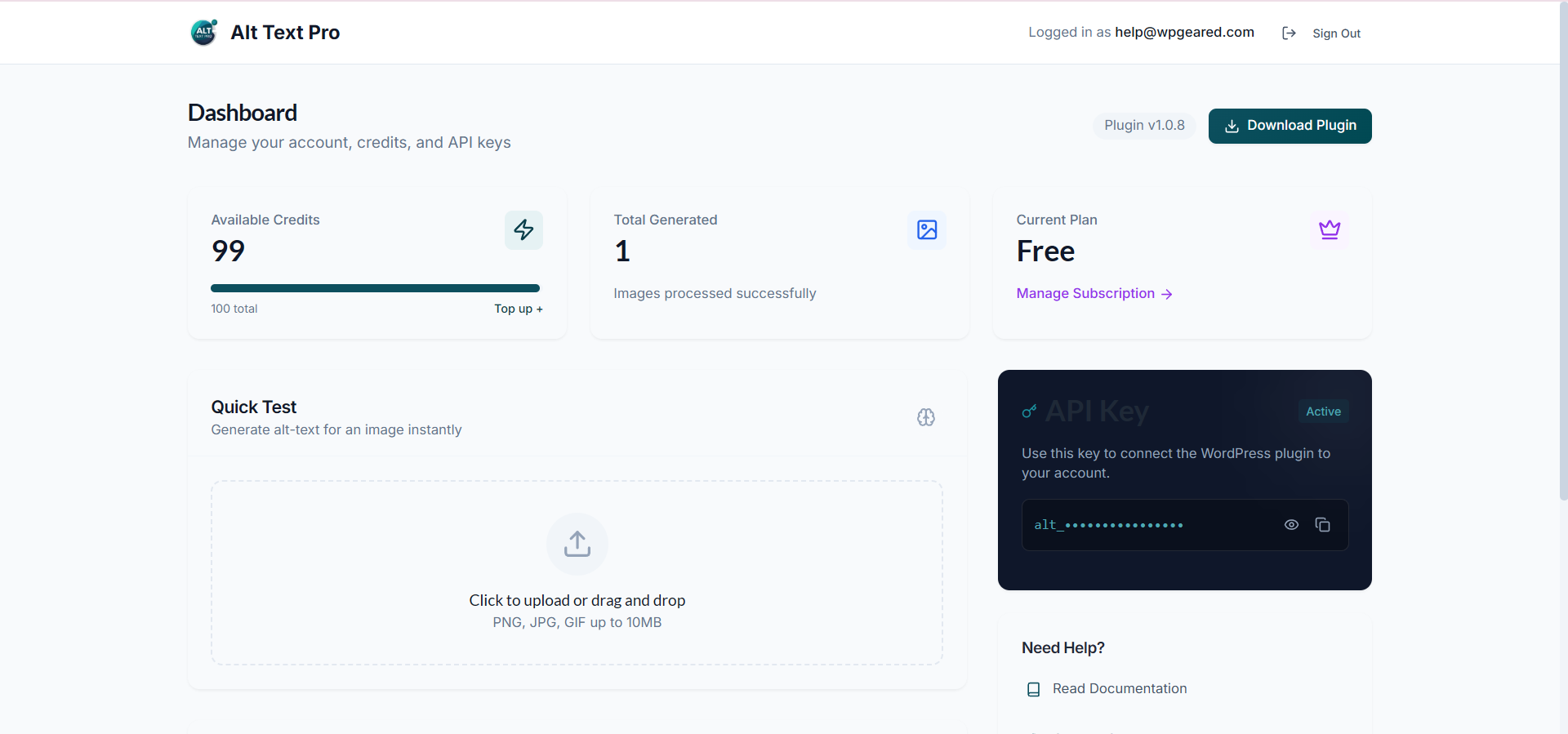 Alt Text Pro - Main product screenshot demonstrating key features and user interface
