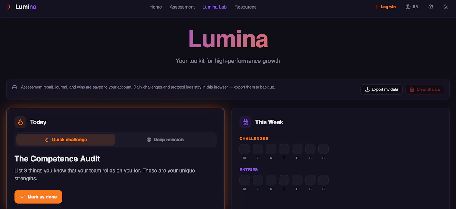 Lumina screenshot 3
