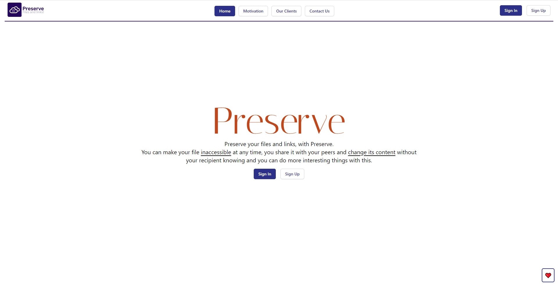 Preserve