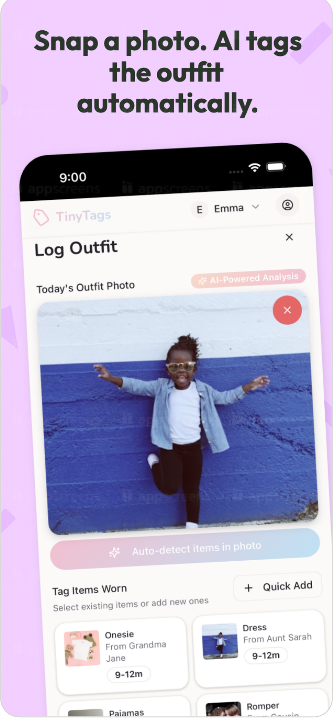 TinyTags: Baby Clothing Gift Tracker gallery image