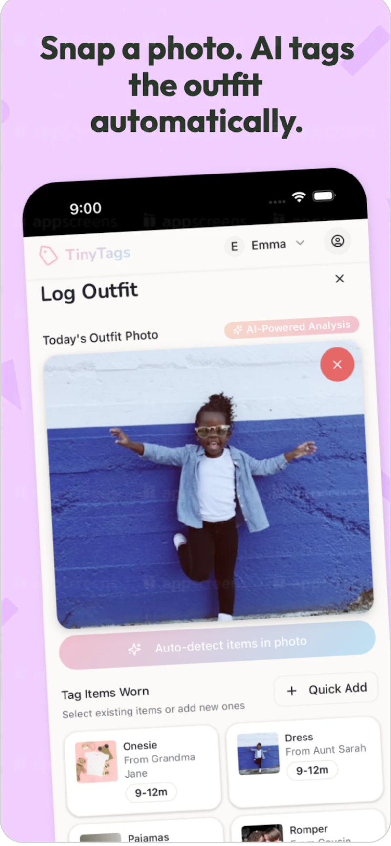 TinyTags: Baby Clothing Gift Tracker screenshot 3