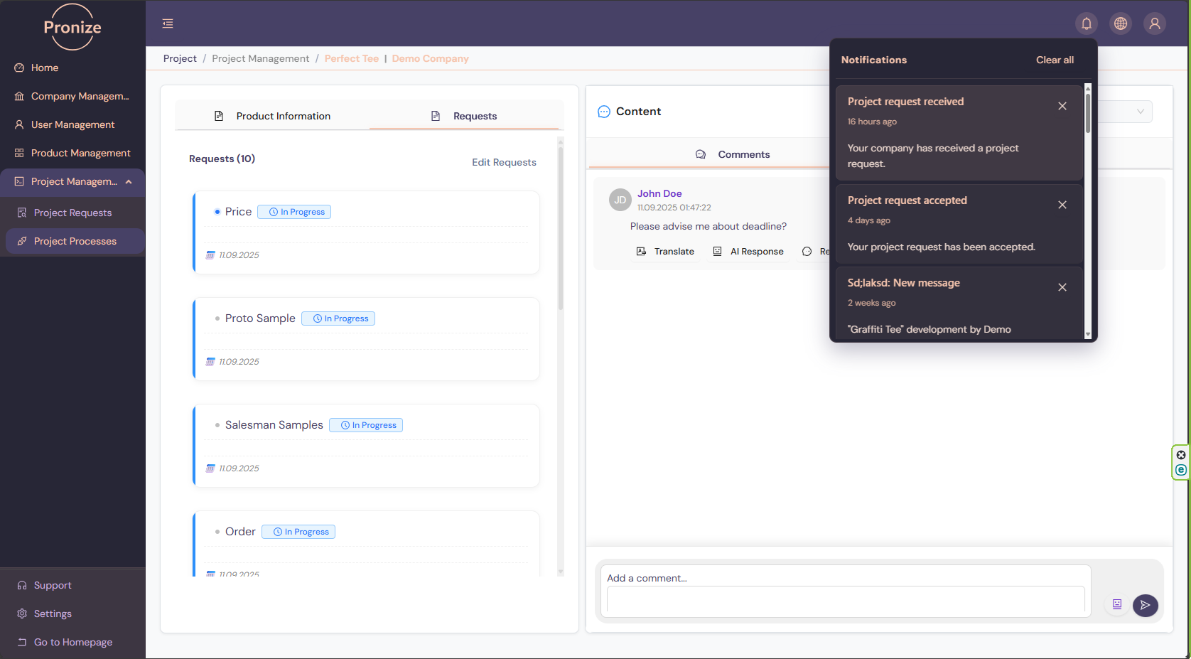 Pronize - AI-powered hub for supplier collaboration медиа 17