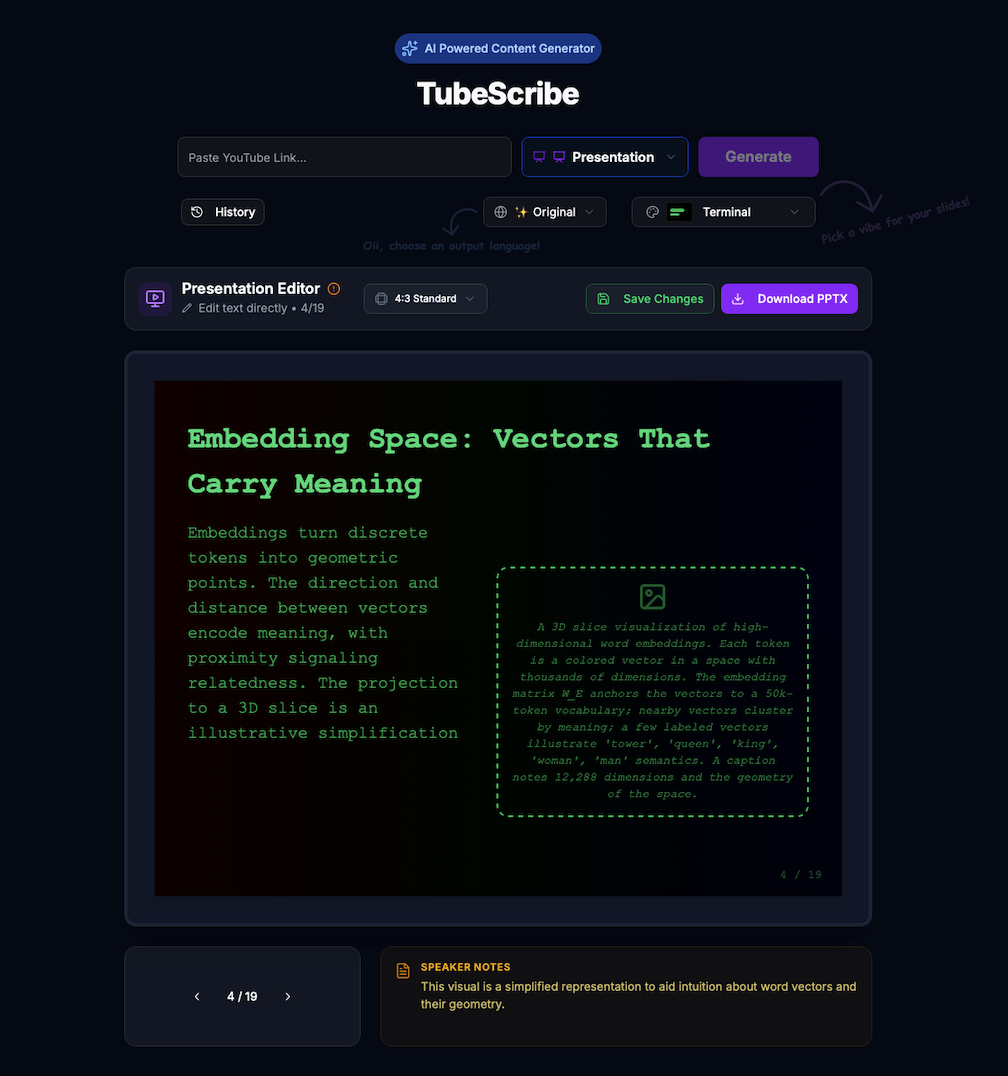 TubeScribe - Screenshot 3 showing product features and functionality