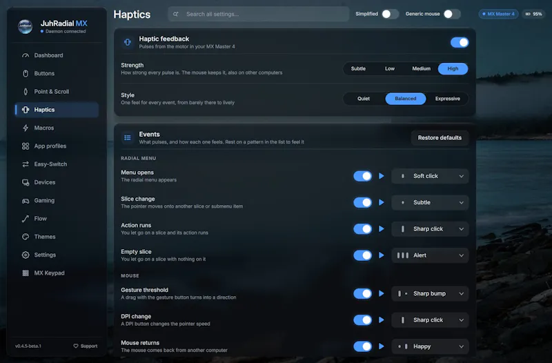 JuhRadial MX screenshot 3