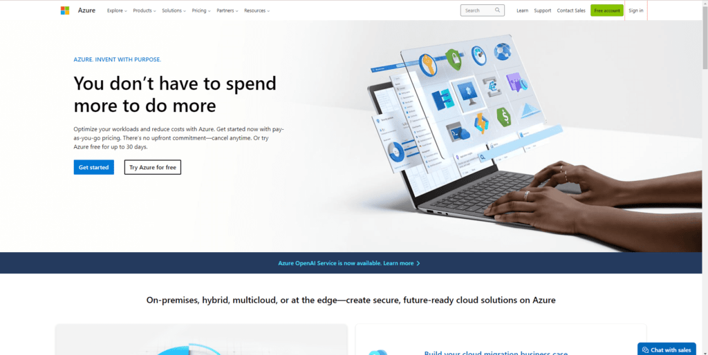 Microsoft Azure 계정 - 클라우드 계정 미디어 1