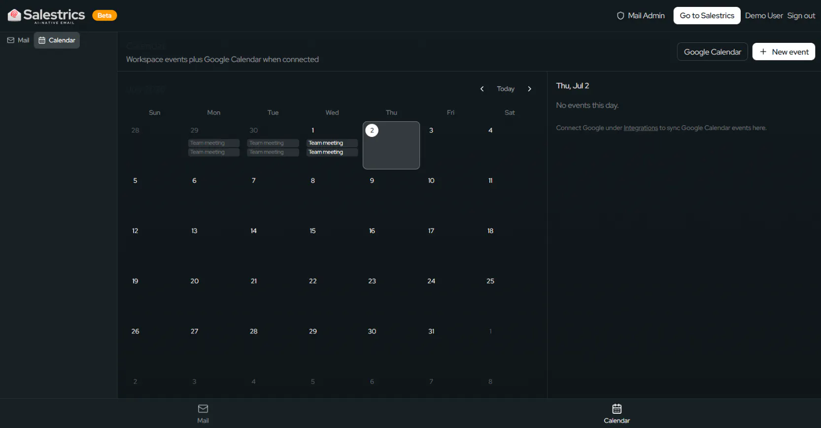 Salestrics AI-Native Email Beta gallery image