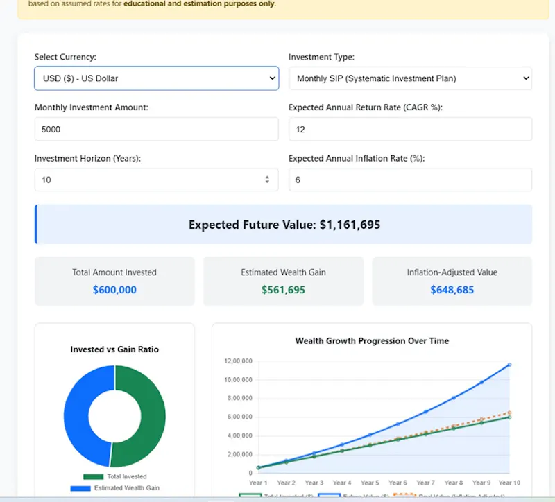 Financial & Everyday Web Calculators Hub screenshot 1
