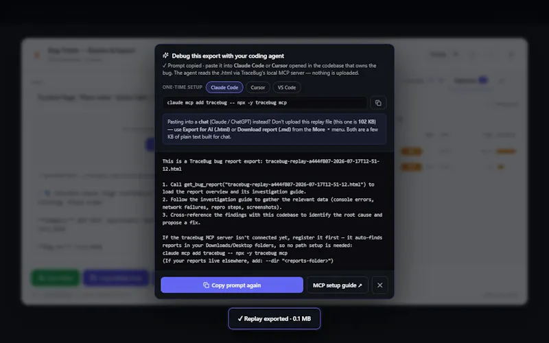 TraceBug screenshot 5