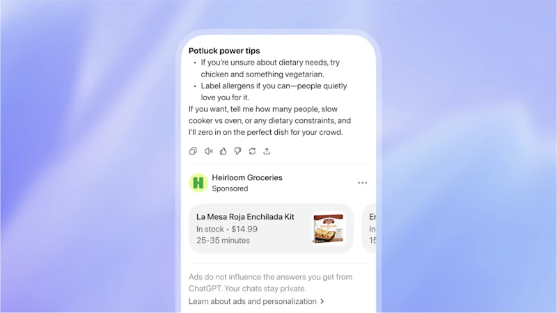 Ads in ChatGPT screenshot 6