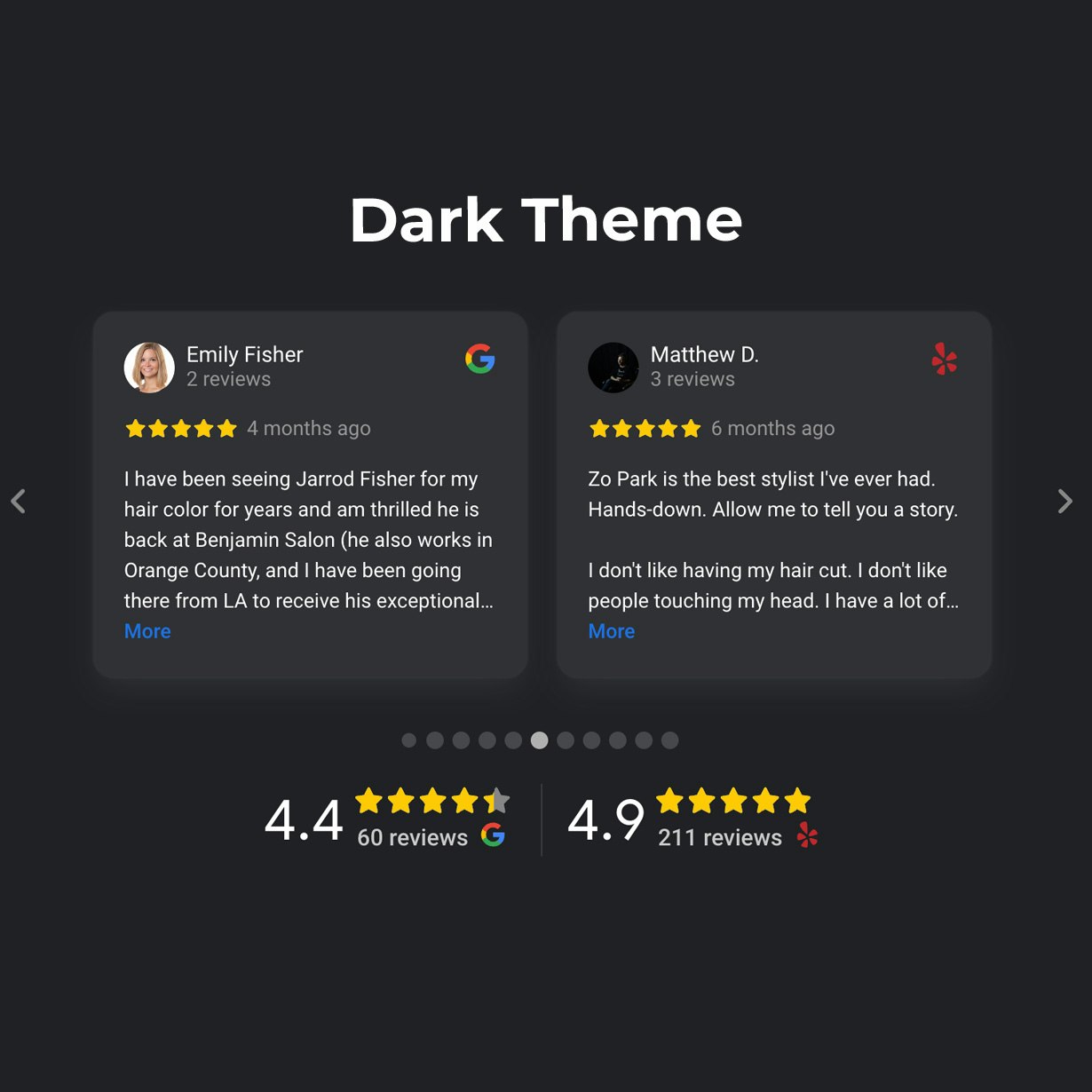 Google / Yelp Reviews Widget media 5