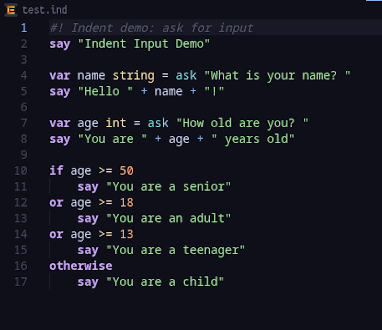 Indent screenshot 3