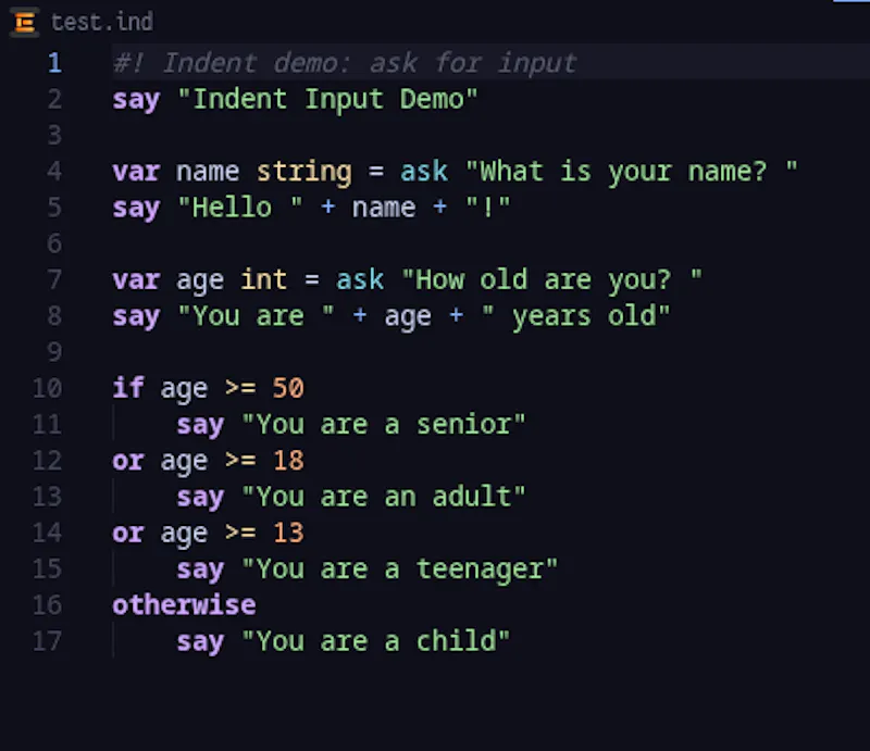 Indent screenshot 3