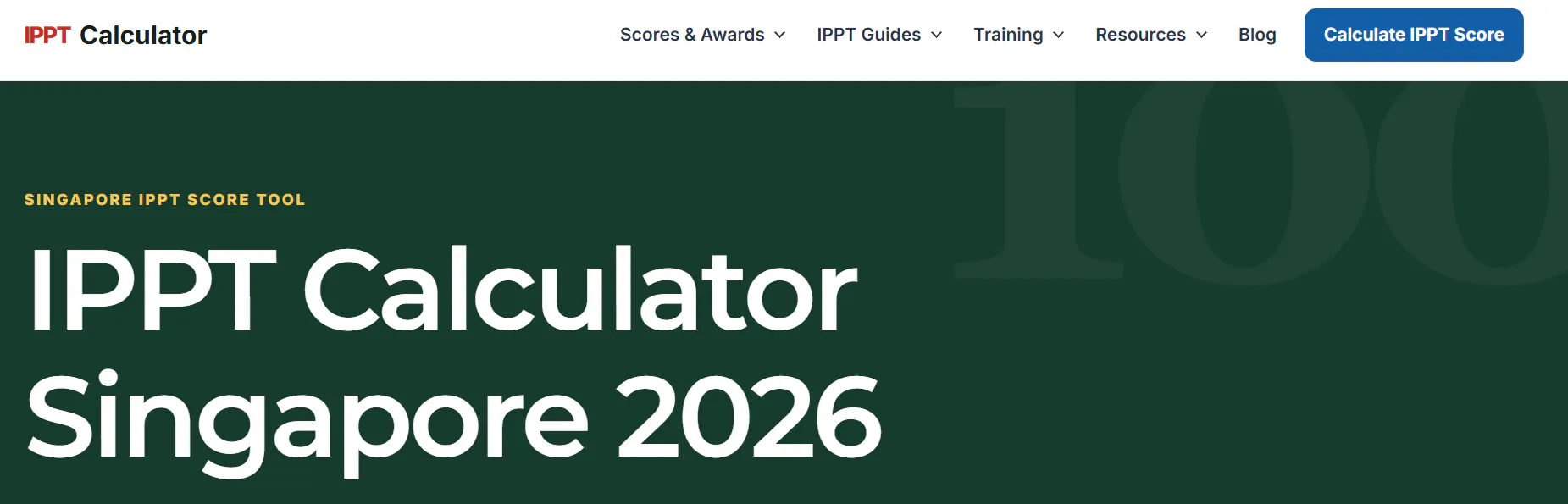IPPT CALCULATOR