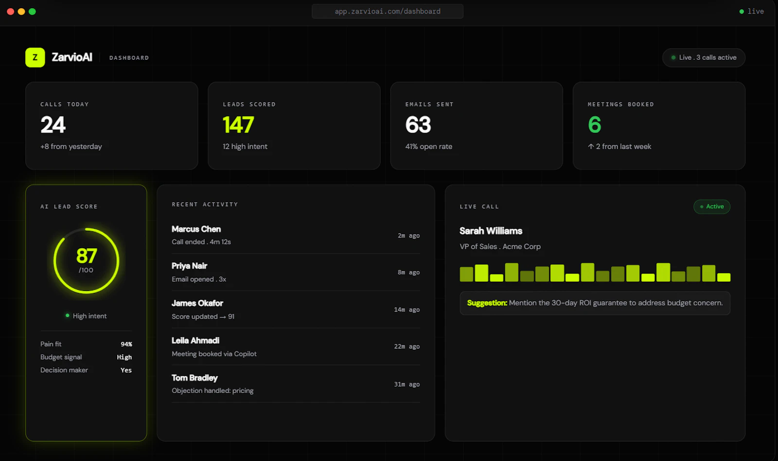 Your AI sales rep whisperer screenshot 2