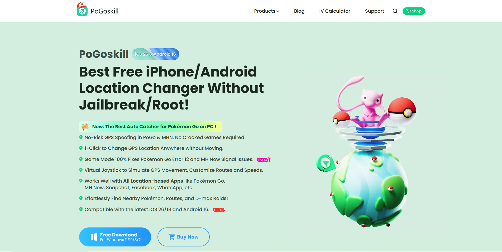 PoGoskill - Main product screenshot demonstrating key features and user interface