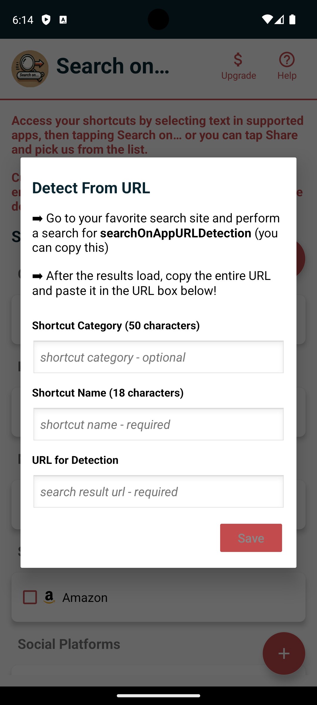 Média Rechercher - Sélectionnez pour rechercher - Application Android pour rechercher le texte sélectionné sur vos sites préférés 8