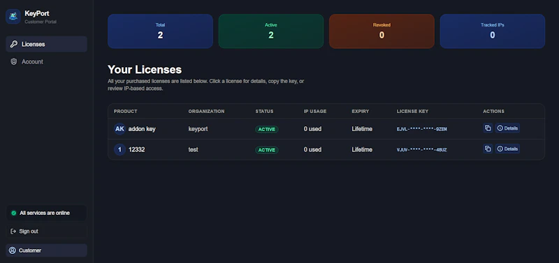 KeyPort screenshot 2