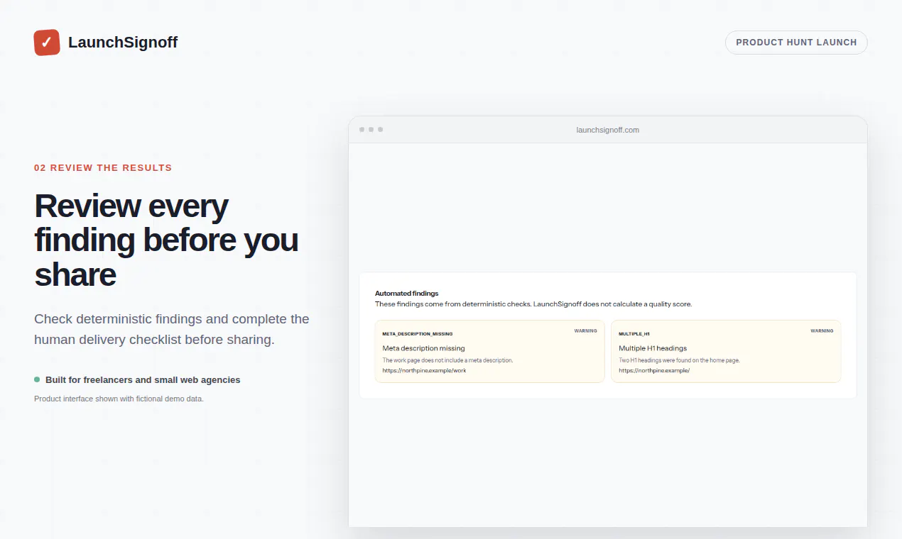 LaunchSignoff gallery image