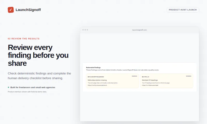 LaunchSignoff screenshot 4