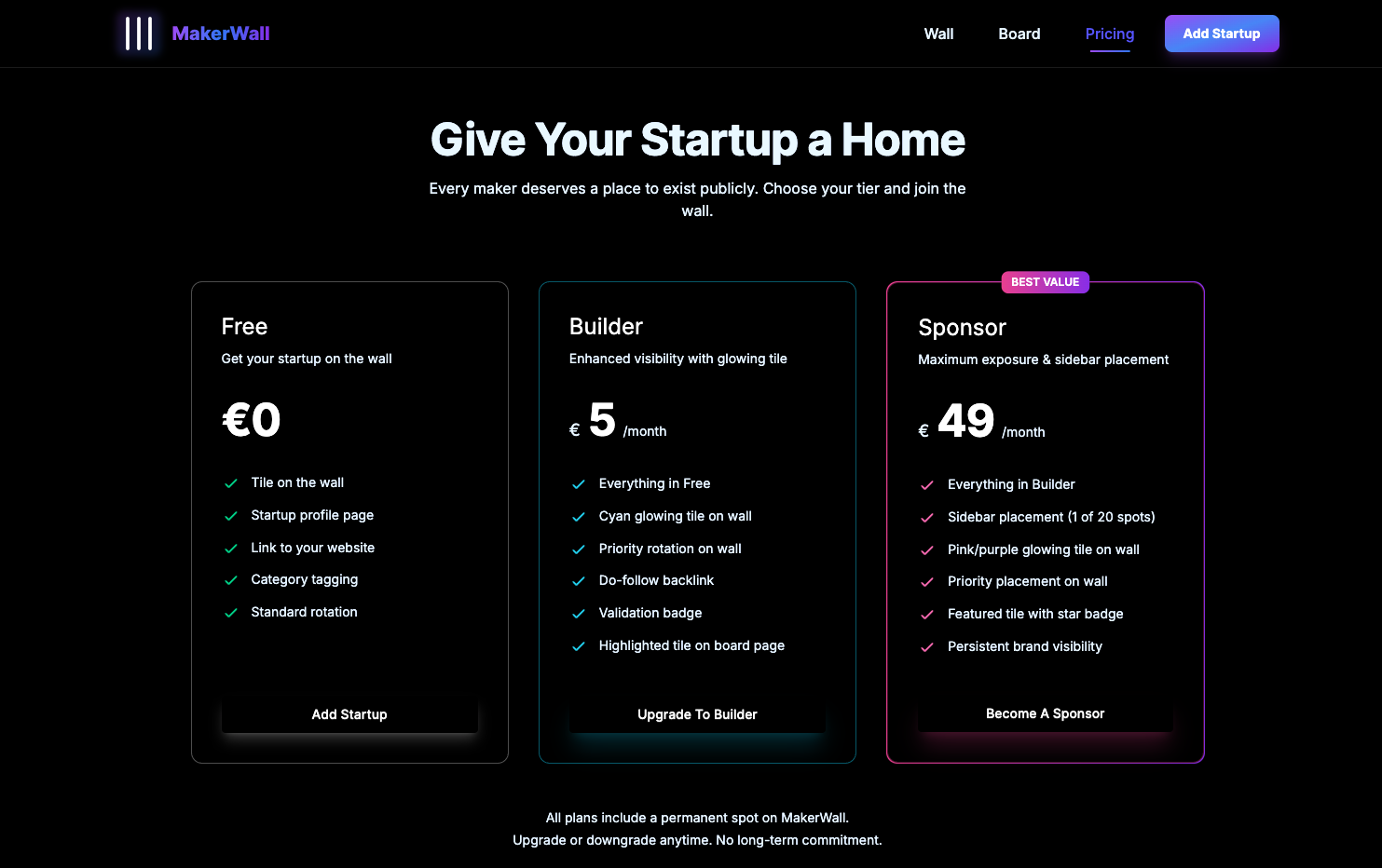 MakerWall - Screenshot 3 showing product features and functionality