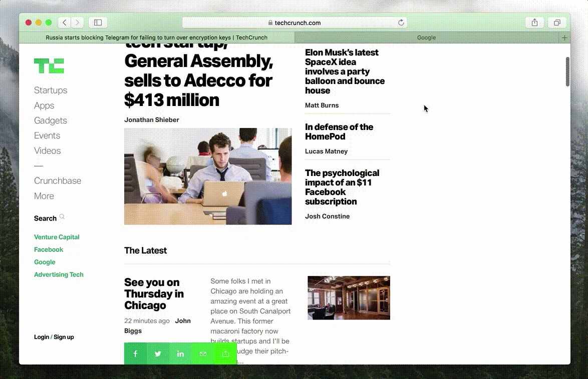 Safari Beauty Toolbar