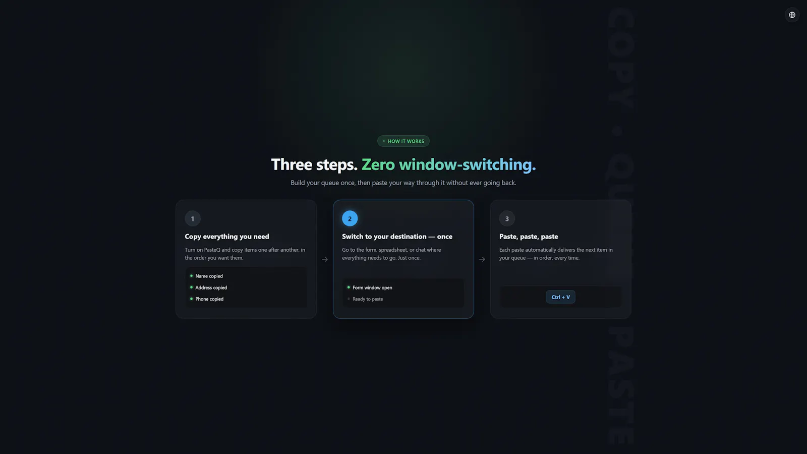 PasteQ screenshot 1