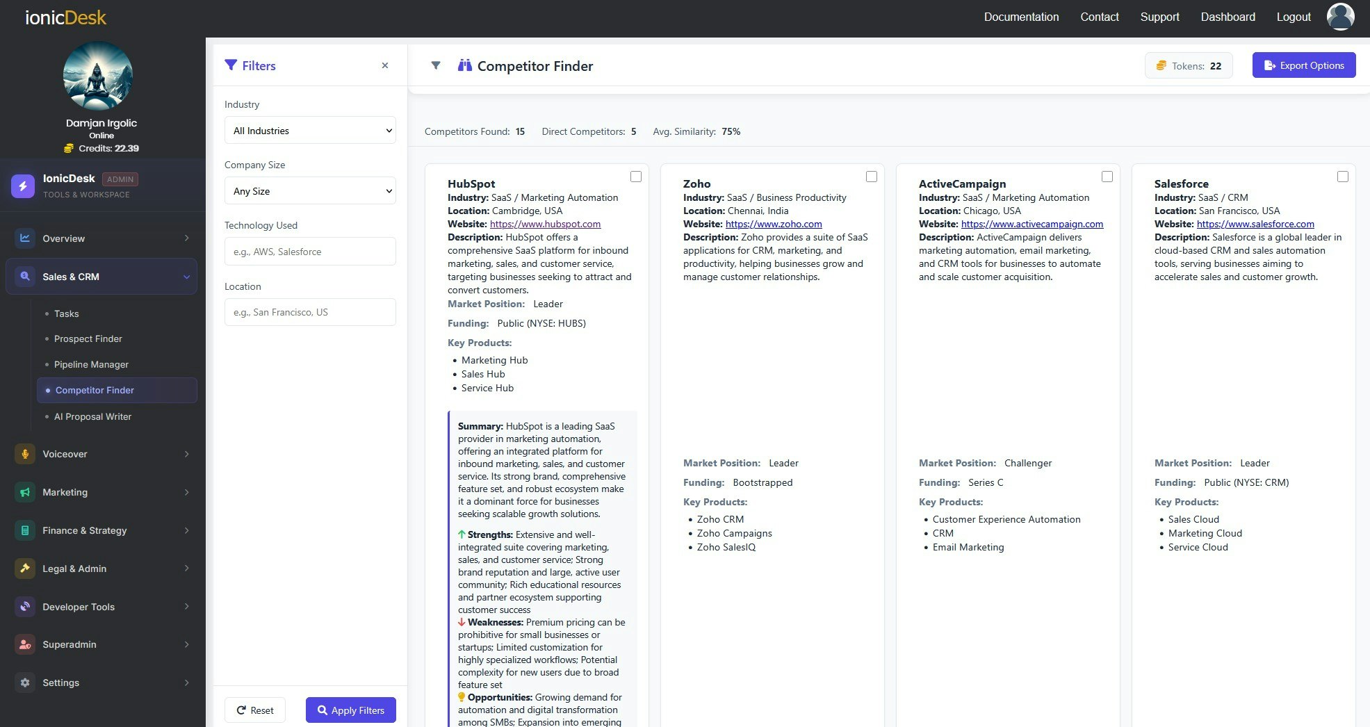 IonicDesk gallery image
