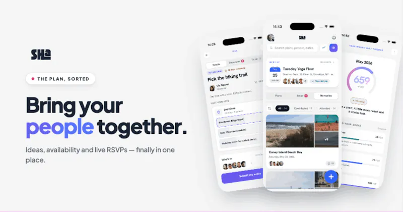 Sha: Make Plans with Friends screenshot 2